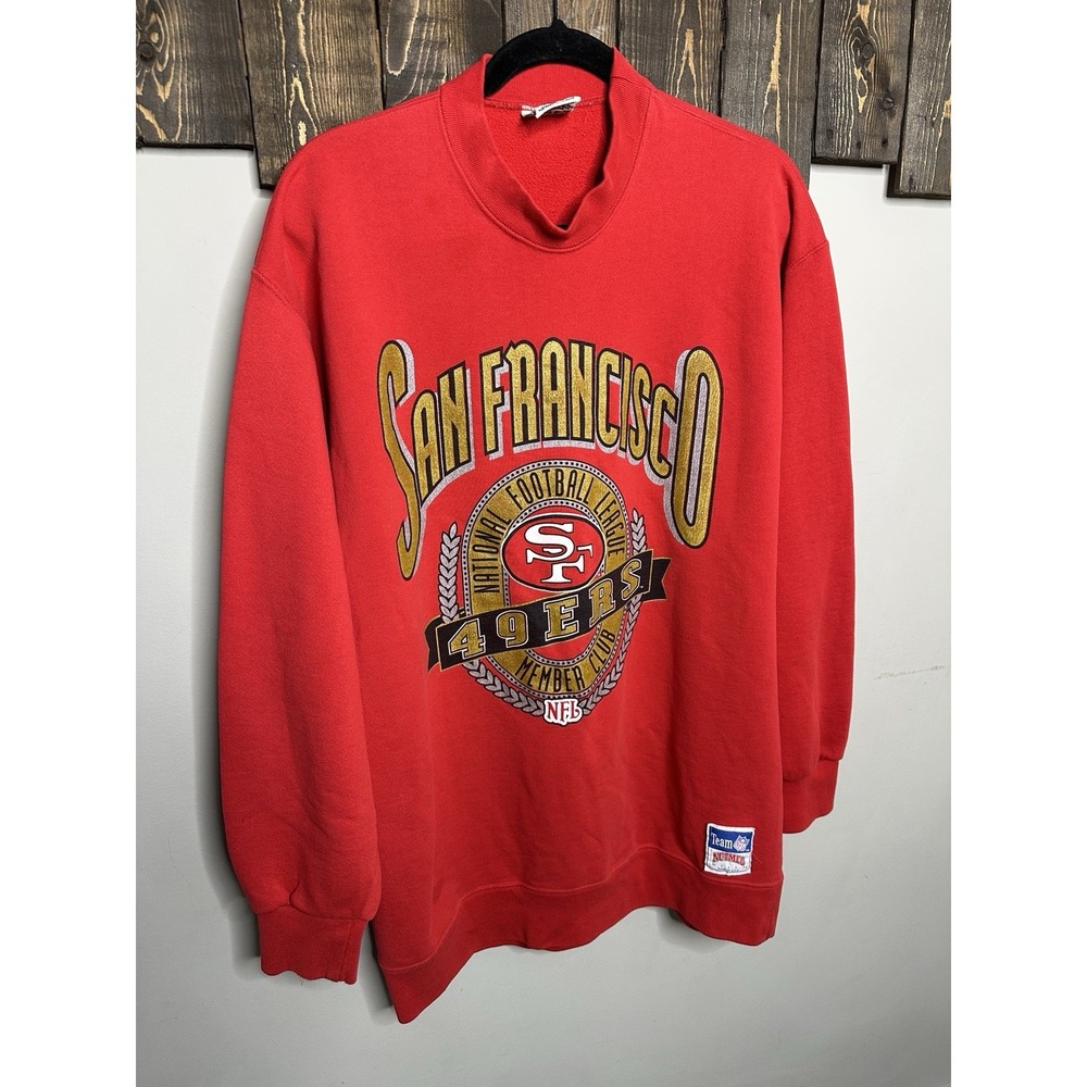 XL Vintage Nutmeg Mills San Francisco 49ers Crew Sweater (Imperfections, Photos)